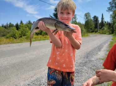 boy with fish